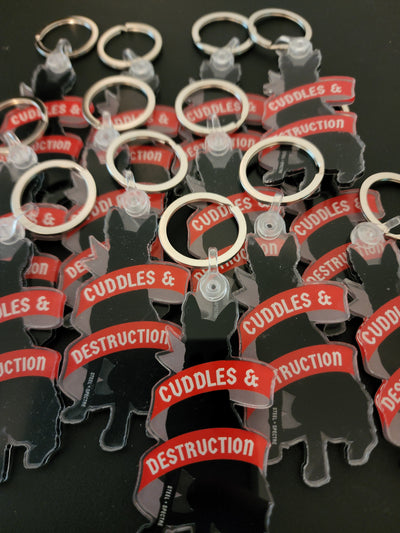 Cuddles & Destruction Keychain