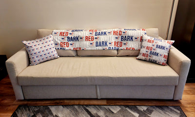 Red White and Bark Decorative Pillow