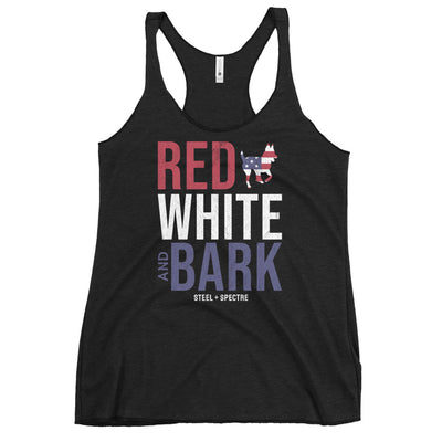 Red White & Bark Racerback Tank